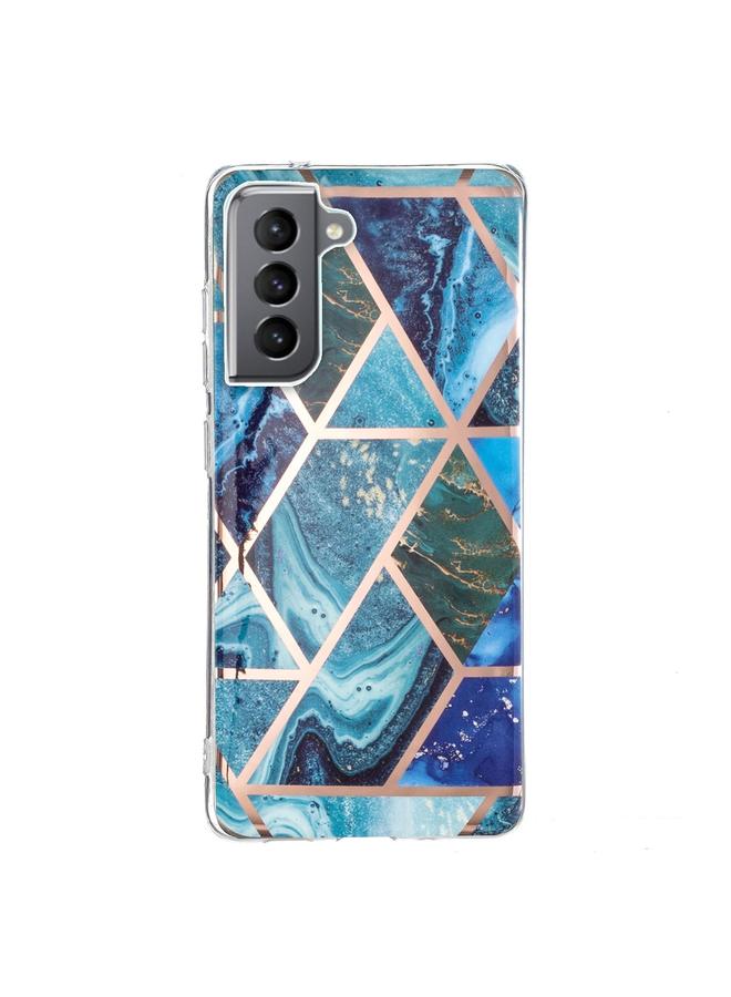 اس-توب جراب لهاتف Samsung Galaxy S21+ 5G، جراب هاتف TPU بنمط رخامي مطلي بالكهرباء - Image 2