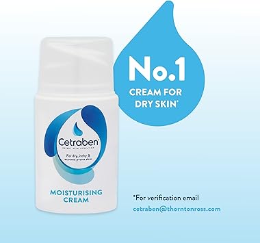 Cetraben Body Cream Moisturiser For Dry Sensitive and Eczema Prone Skin Dermatological Body Moisturiser Daily Whole Body Application 1 x 50ml Pack of 2 - Image 3