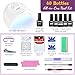 JODSONE Gel Nail Polish Kit 60 PCS with U V Light Soak off Base Top Coat 55 Shine Colors Gel Nail Kit Bright and Dark Brown Wine Red Series Manicure Set for Women and Girls - Image 3