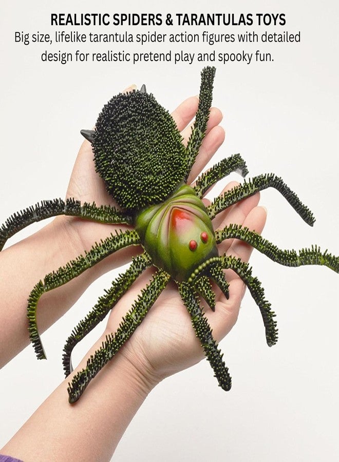 Mallexo Big Size 3PCs Insect Spider Toys for Kids 3+ | Realistic Tarantulas Animals Action Figure Playset Prank Toy for Boys and Girls Bugs Reptile Toys or Children Decoration & Halloween Party Item - Image 3