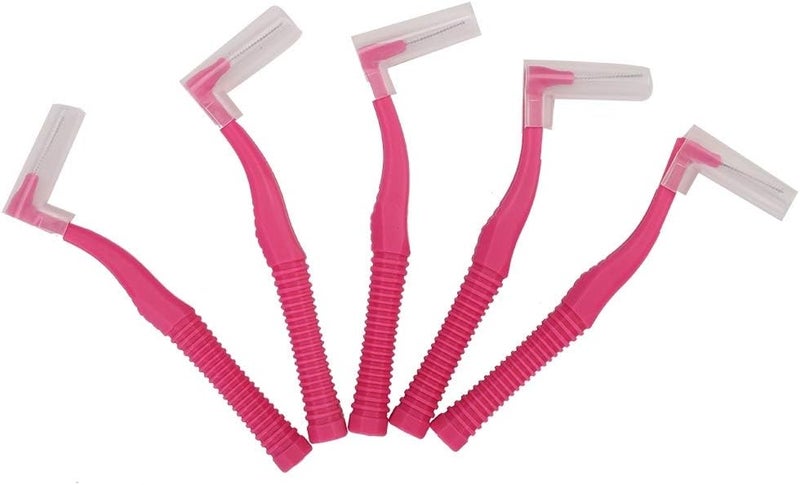 klarako Interdental Brush, 20pcs L Shaped Interdental Brush Soft Hair Stain Removal Tooth Deep Cleaning Tool(0.6mm) 0.6mm - Image 1