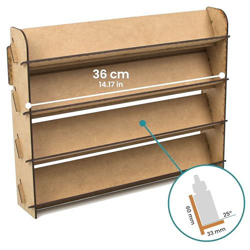 PROSCALE Paint Rack for Model Paints. Hobby Craft Citadel Vallejo Tamiya Army Wall Paint Rack Stand Paint Holder Organiser Miniature Warhammer Paint Storage Model Painting Station (Universal) - Image 3
