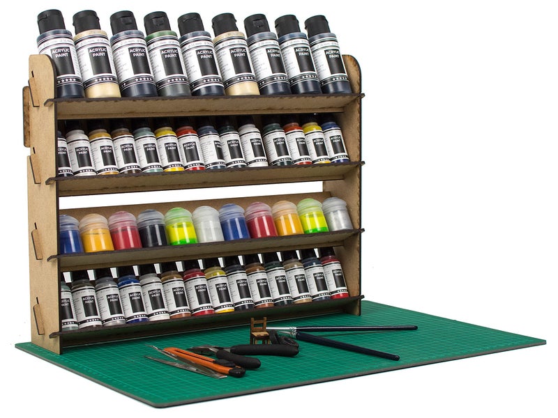 PROSCALE Paint Rack for Model Paints. Hobby Craft Citadel Vallejo Tamiya Army Wall Paint Rack Stand Paint Holder Organiser Miniature Warhammer Paint Storage Model Painting Station (Universal) - Image 5