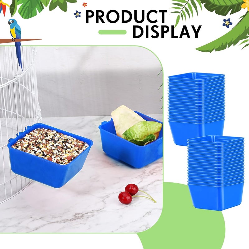 Maxdot 20 Pcs Chicken Water Feeder Cups 16 oz Pigeon Bird Feeder Cups Hanging Cage Chicken Water Cup for Pet Parrot Rooster Parakeet Bunny Gamefowl Poultry Wire Hutch(Blue) - Image 5