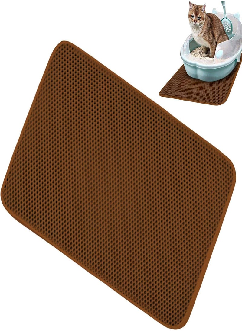 GGOOT - Cat Litter Pads For Floor | Cat Litter Mat Trapping For Litter Box | Waretary Cat Litter Mat, Pretty Honeycomb Scatter Control Double Layer Mat, Urine & Waterproof, Washable, Easy Clean - Image 1