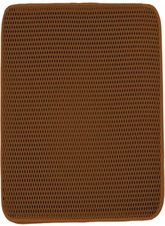 GGOOT Cat Litter Pads For Floor | Cat Litter Mat Trapping For Litter Box | Waretary Cat Litter Mat, Pretty Honeycomb Scatter Control Double Layer Mat, Urine & Waterproof, Washable, Easy Clean  - Image 5