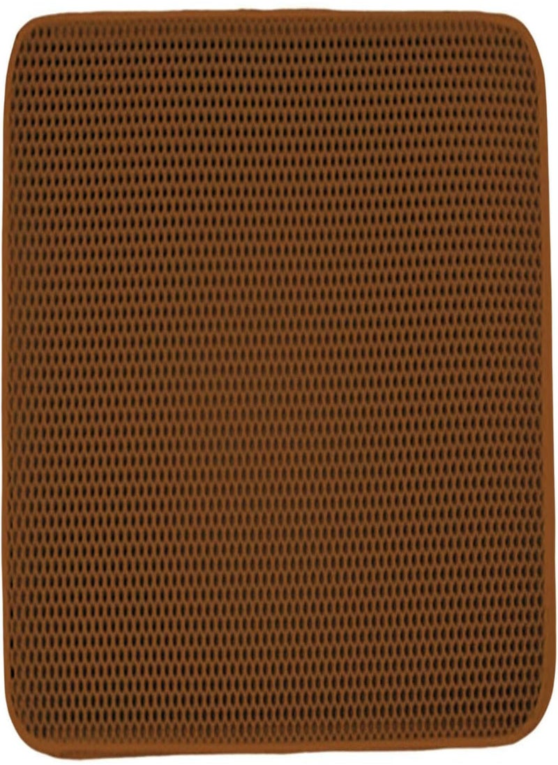 GGOOT - Cat Litter Pads For Floor | Cat Litter Mat Trapping For Litter Box | Waretary Cat Litter Mat, Pretty Honeycomb Scatter Control Double Layer Mat, Urine & Waterproof, Washable, Easy Clean - Image 1
