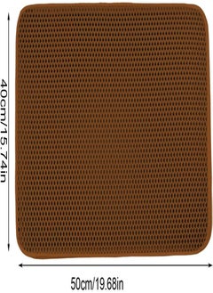 GGOOT Cat Litter Pads For Floor | Cat Litter Mat Trapping For Litter Box | Waretary Cat Litter Mat, Pretty Honeycomb Scatter Control Double Layer Mat, Urine & Waterproof, Washable, Easy Clean  - Image 4