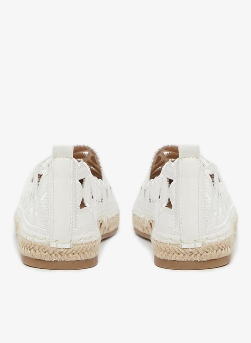 Styli Embroidered Cut Out Espadrille Shoes - Image 4