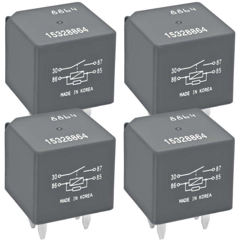 Casalytics Automotive Relay 15328864 D1741C Pack of 4 12V 40A 4Pin SPDT Automotive Relay 12193604 13503102 Replacement AC Compressor Starter Fan Control for Chevy Silverado GMC Buick - Image 3