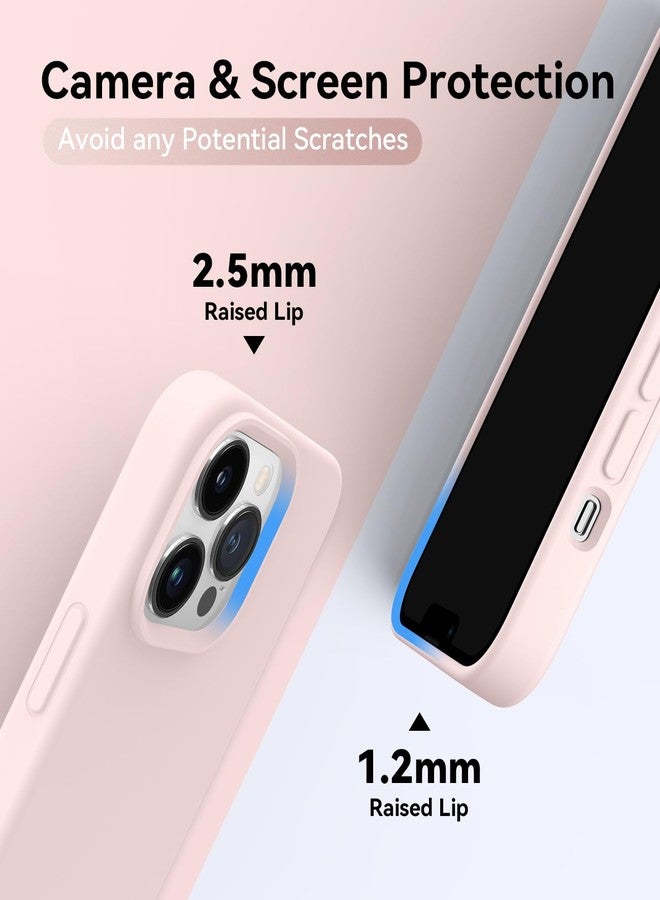 AOTESIER Magnetic for iPhone 13 Pro Phone Case, [Compatible with MagSafe][Military Shockproof Protection] Silicone Case with Soft Microfiber Lining, Camera & Screen Protection 6.1 inch, Chalk Pink - Image 5