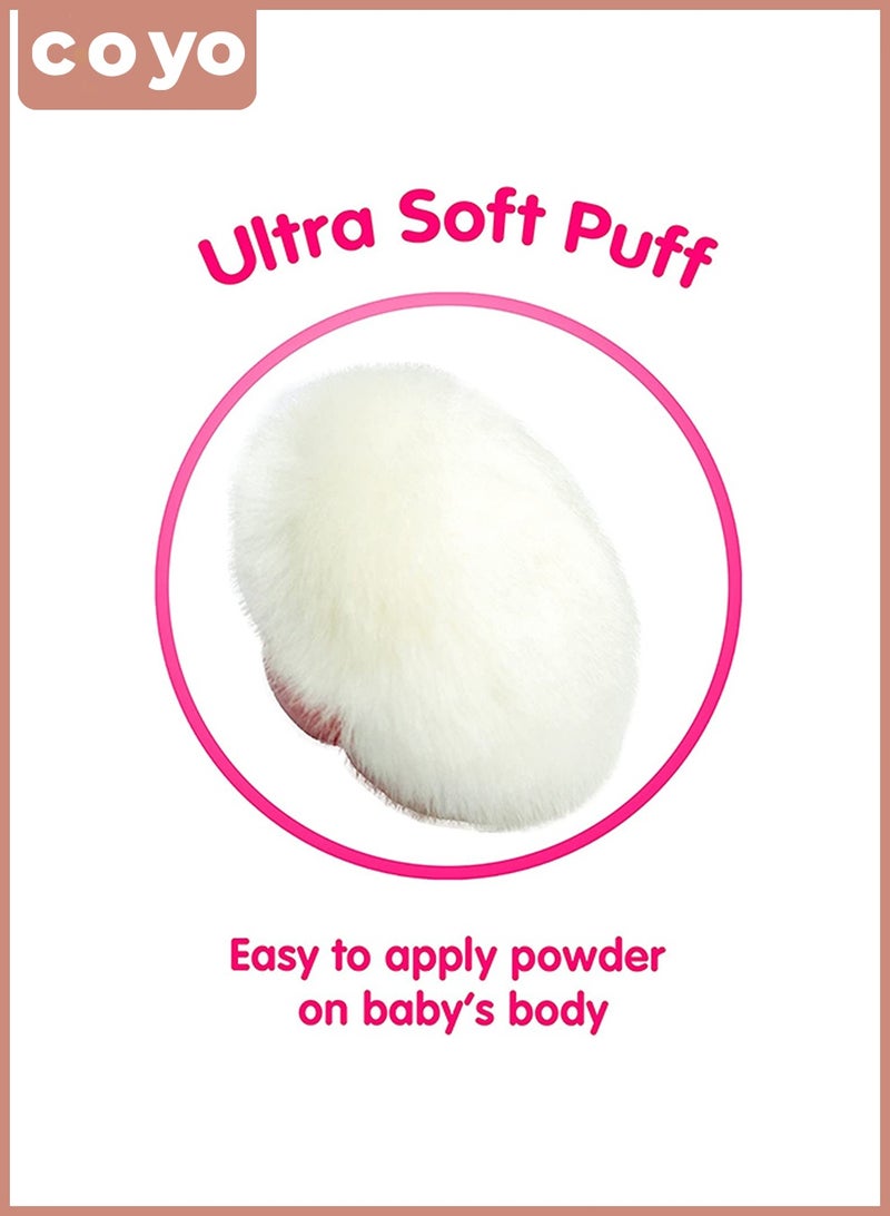 COYO حافظة بودرة الأطفال مع فوف، لتطبيق سهل وغير فوضوي للبودرة، وردي - Image 4