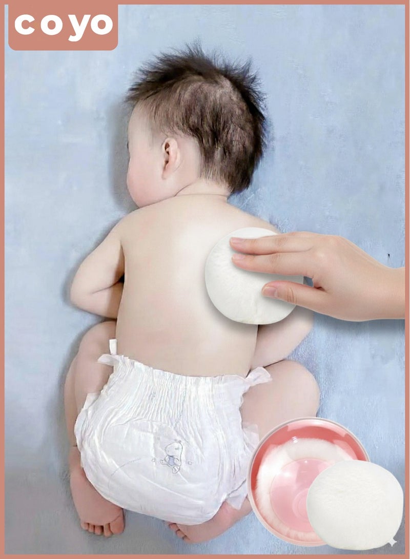COYO حافظة بودرة الأطفال مع فوف، لتطبيق سهل وغير فوضوي للبودرة، وردي - Image 5