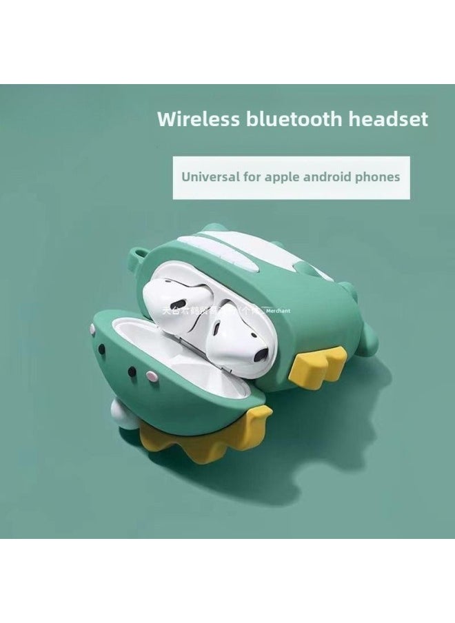 Generic - Wireless Bluetooth Headset For Apple Vivo Huawei Oppo Xiaomi Cute Girl 2024 Charging Noise Reduction-Color:Brown Teddy [bluetooth Headset + Charging Case + Charging Cable] - Image 1