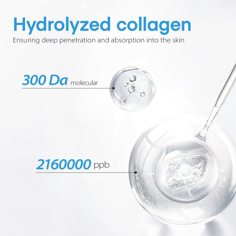 Dongyu Collagen Under Eye Patches Deep Real Collagen Overnight Eye Gels Mask With Caffeine Peptides Niacinamide  Dark Circles Puffiness Wrinkles Improvement  Neck Smile Line Pads  8 Pairs - Image 2