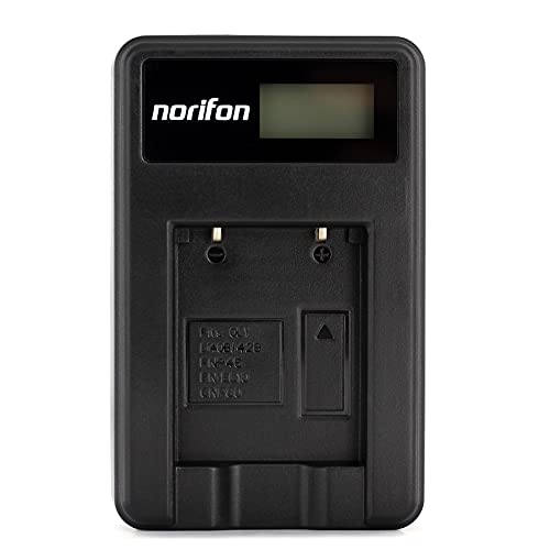 Norifon EN-EL10 LCD USB Charger for Nikon Coolpix S200, S203, S210, S220, S230, S3000, S4000, S500, S510, S5100, S520, S570, S60, S600, S700, S80 Camera and More - Image 1