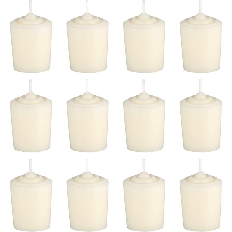 SRG Ivory Unscented 15 Hours Votive Candles Pack of 12 - Image 1