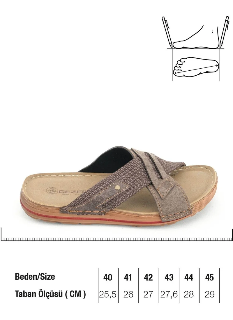 Gezer Summer Men's Artificial Leather Casual Slippers