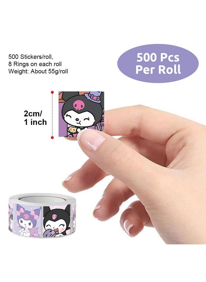 هاسذيب ملصقات كورومي من HASTHIP® 500 قطعة - 8 تصميمات لملصقات كورومي ولحن، ملصقات لطيفة وملصقات كاواي متنوعة للهدايا للأطفال والمراهقين والفتيات والكبار، ديكور مثالي يمكنك صنعه بنفسك وهدية لمحبي سانريو - Image 2