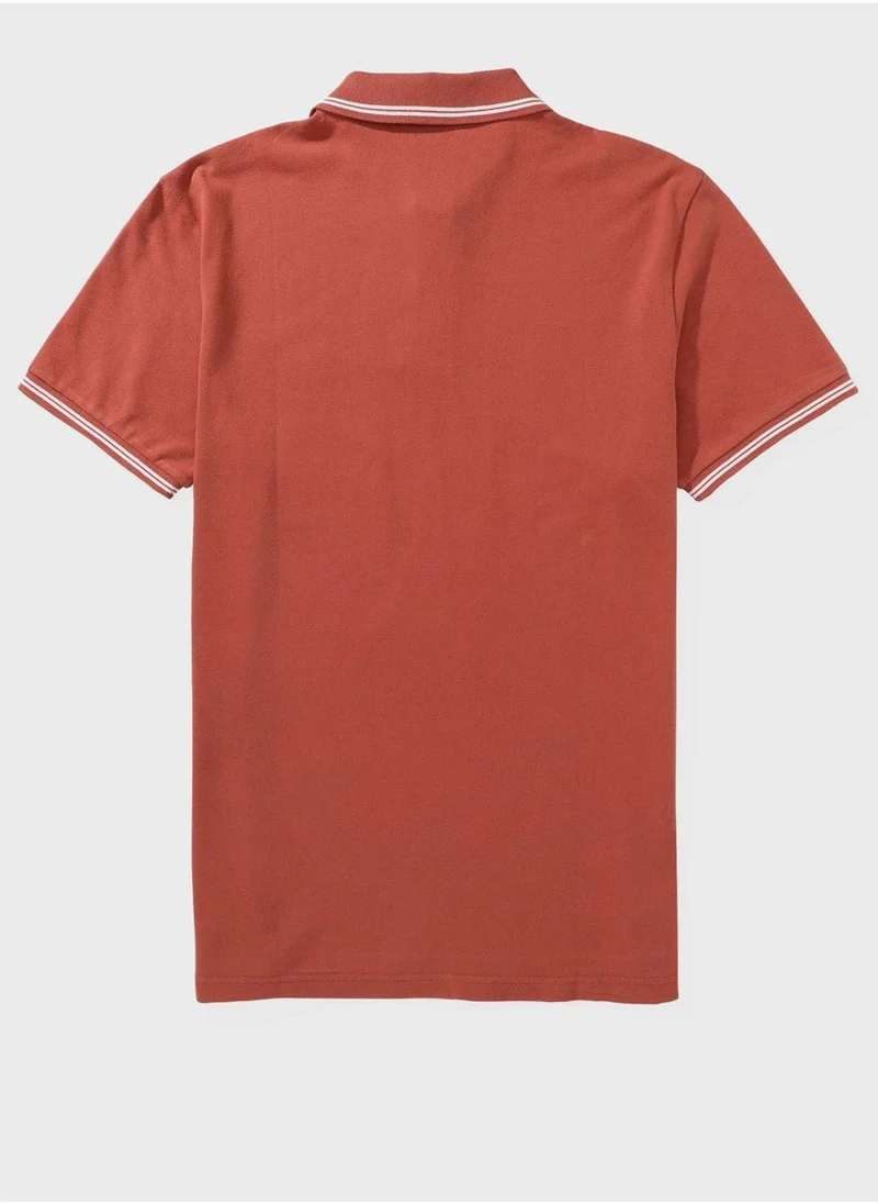 امريكان ايجل Logo Detail Short Sleeve Polo Shirt