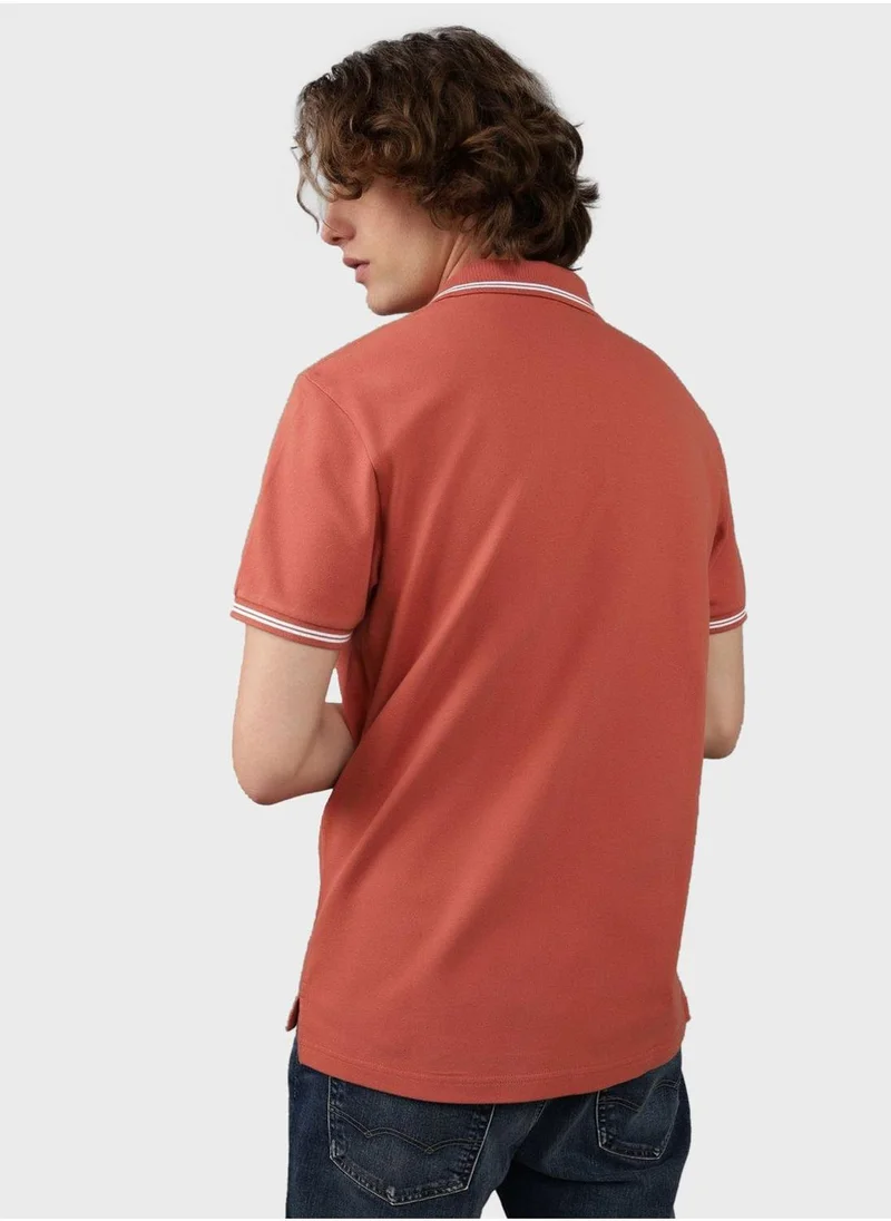 امريكان ايجل Logo Detail Short Sleeve Polo Shirt