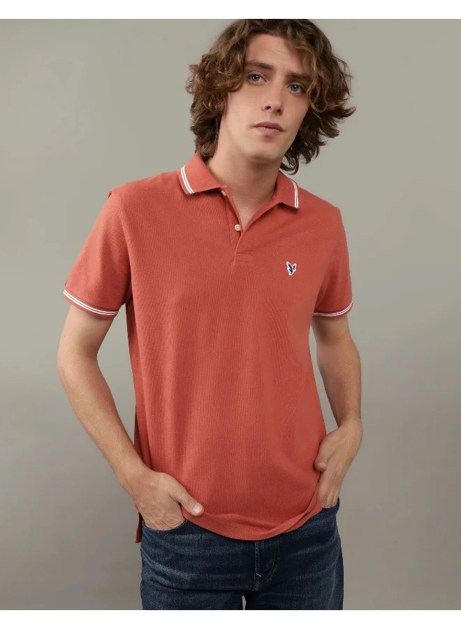 امريكان ايجل Logo Detail Short Sleeve Polo Shirt