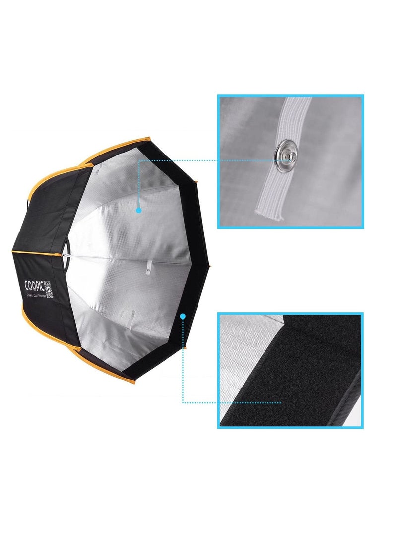 Coopic COOPIC CS-60H Portable Deep Soft Box with S2 Metal Type Bracket, 2 x Diffuser Sheets, 1 x Honeycomb and 1 x Carrying Case Compatible with All Flash Speedlights  - Image 3