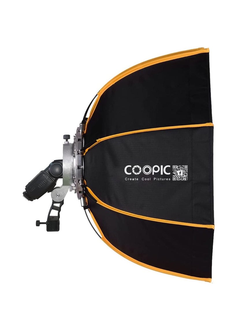 Coopic COOPIC CS-60H Portable Deep Soft Box with S2 Metal Type Bracket, 2 x Diffuser Sheets, 1 x Honeycomb and 1 x Carrying Case Compatible with All Flash Speedlights  - Image 2