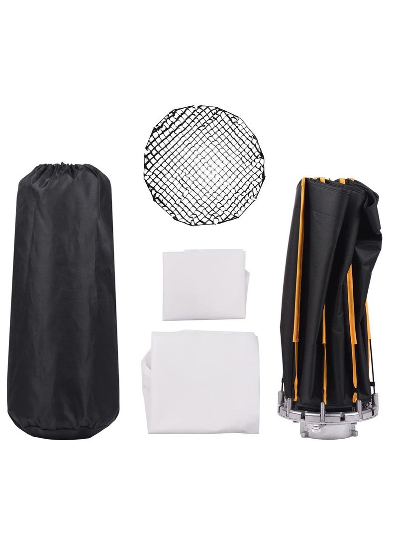 Coopic COOPIC CS-60H Portable Deep Soft Box with S2 Metal Type Bracket, 2 x Diffuser Sheets, 1 x Honeycomb and 1 x Carrying Case Compatible with All Flash Speedlights  - Image 5