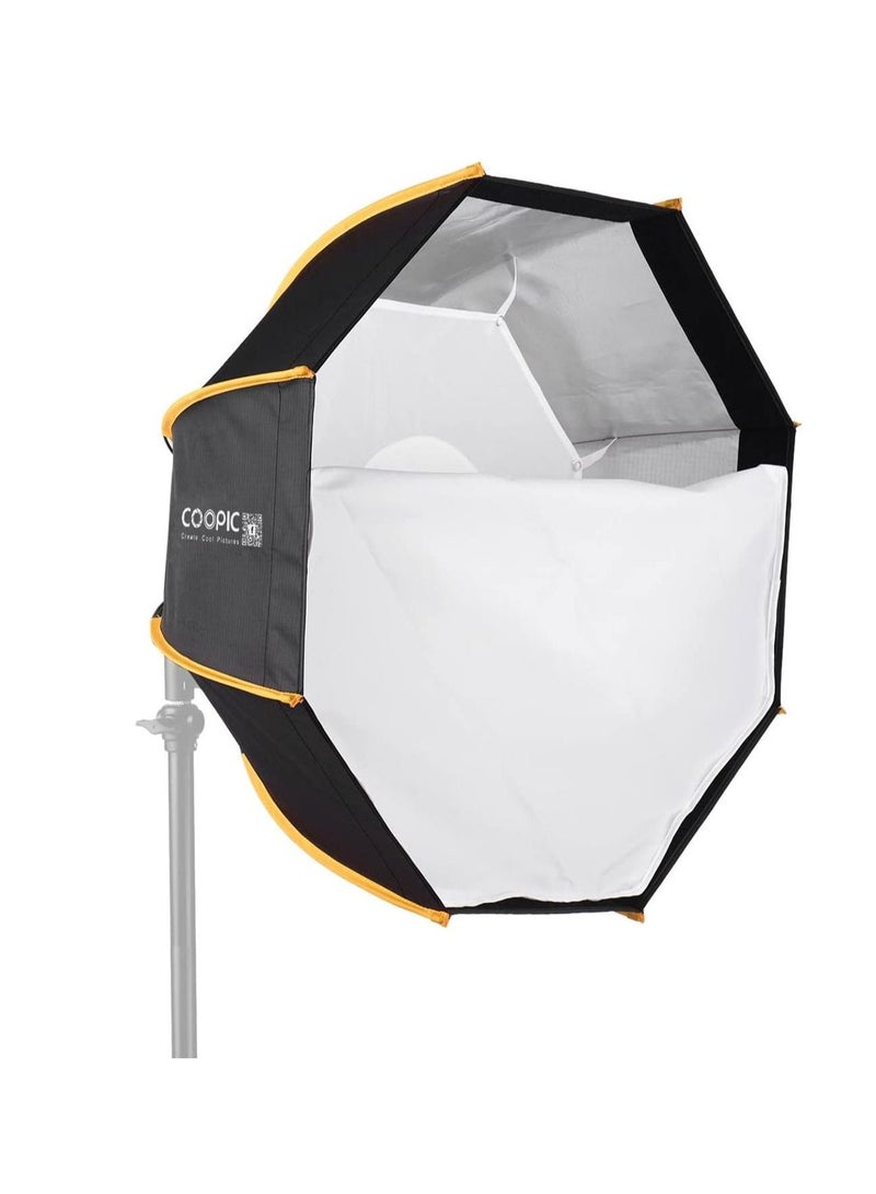 Coopic COOPIC CS-60H Portable Deep Soft Box with S2 Metal Type Bracket, 2 x Diffuser Sheets, 1 x Honeycomb and 1 x Carrying Case Compatible with All Flash Speedlights  - Image 1