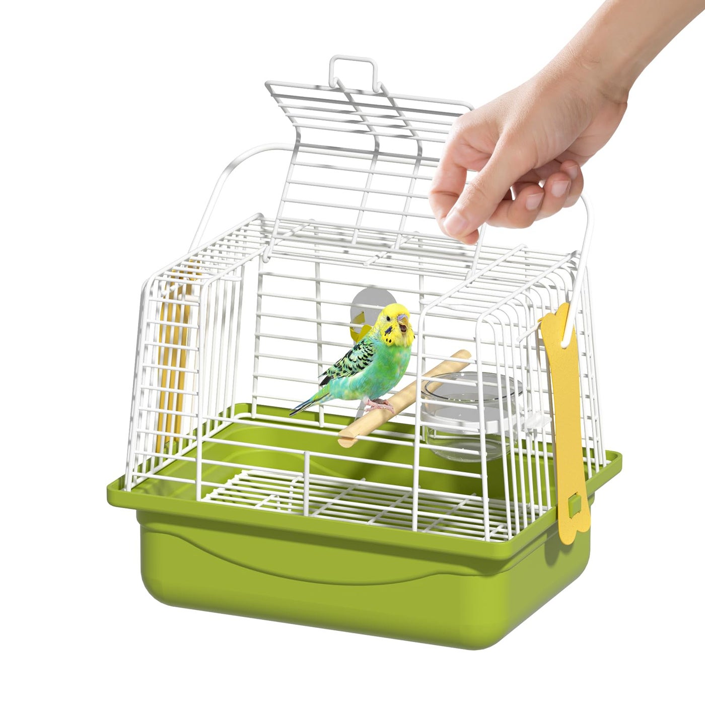 BAGHPBM Small Bird cage,Travel Cage for Birds and Small Animals, Parakeet cage,Bird Carrier Travel cage,Bird Travel cage, jaulas para pájaros,Green,(Size:S,M,L) (S)