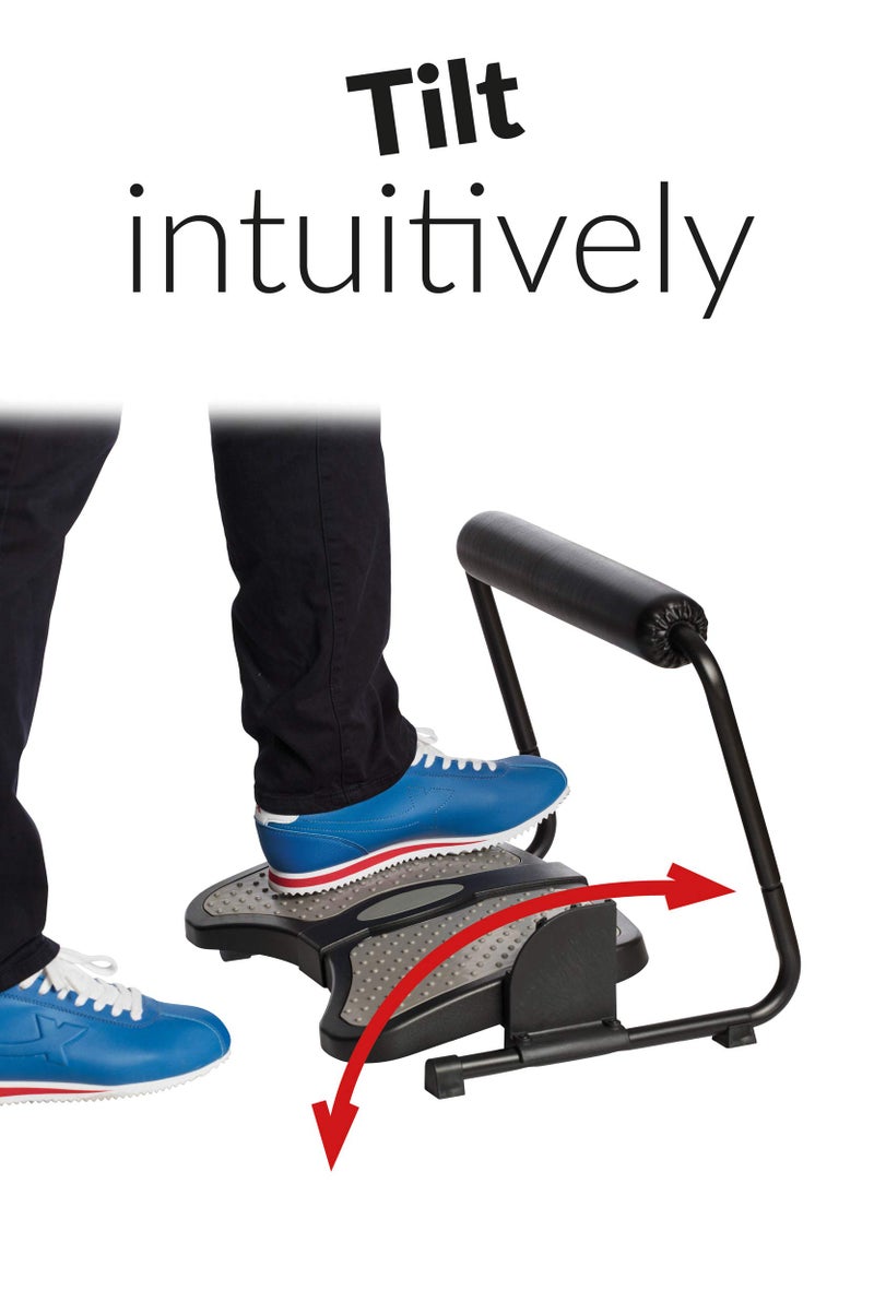 Sunflex SUN-FLEX Ergonomic Height Adjustable Office Footrest Under Desk at Work for Sitting and Standing,Intuitive Foot Stool and Leg Rest for Standing Desk (Black) - Image 3