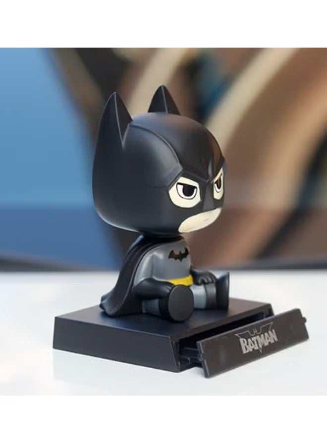 GMORO - Batman Bobblehead with Base for Car Dashboard Decoration, Premium Polyresin Statues, Bobblehead Phone Bracket for Desktop Car Decorations/Collectibles, Gifts for Fans, Friends - Image 1