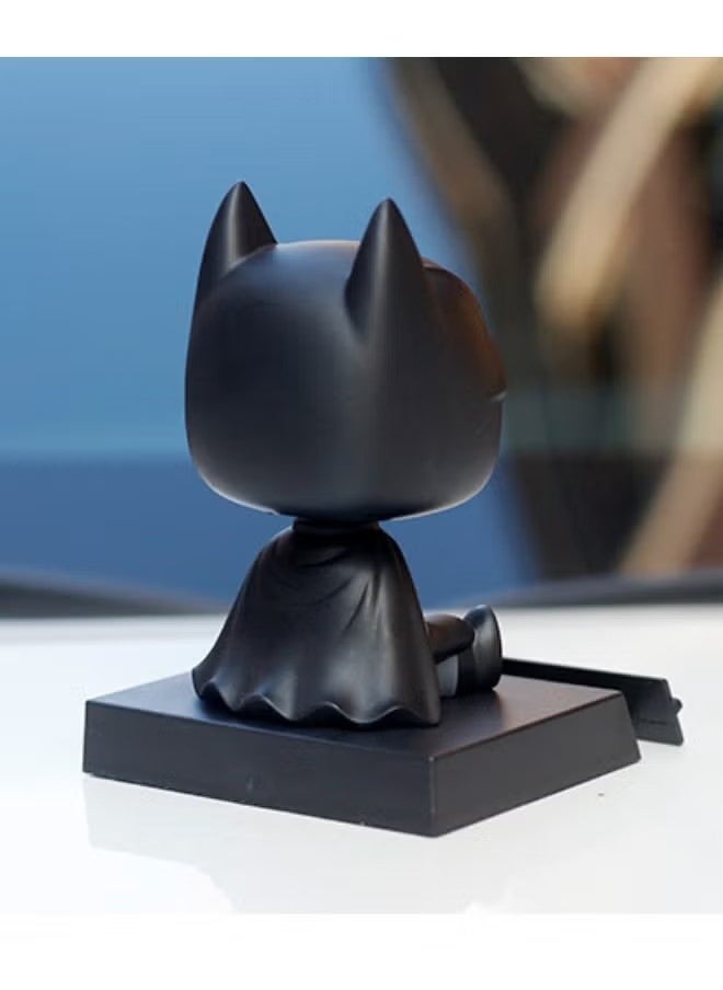 GMORO - Batman Bobblehead with Base for Car Dashboard Decoration, Premium Polyresin Statues, Bobblehead Phone Bracket for Desktop Car Decorations/Collectibles, Gifts for Fans, Friends - Image 1