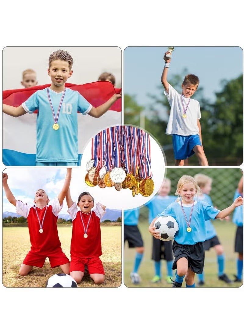 36 Pcs Award Medals Winner,Plastic Gold Medals Silver Medals and Bronze Medals for Kids Sports Award,Games Competition,Talent Show,Spelling Bee,Gymnastic Party Favors and Decorations - Image 5