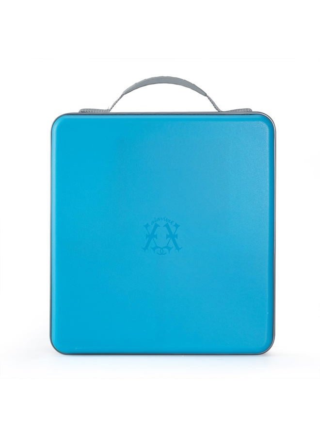 alavisxf xx CD Case, 224 Capacity Hard Plastic CD DVD Case Holder, Portable Large Capacity Disc Storage Organizer Holder for Car, Home, Travel (Sky Blue, 224 Capacity) - Image 1