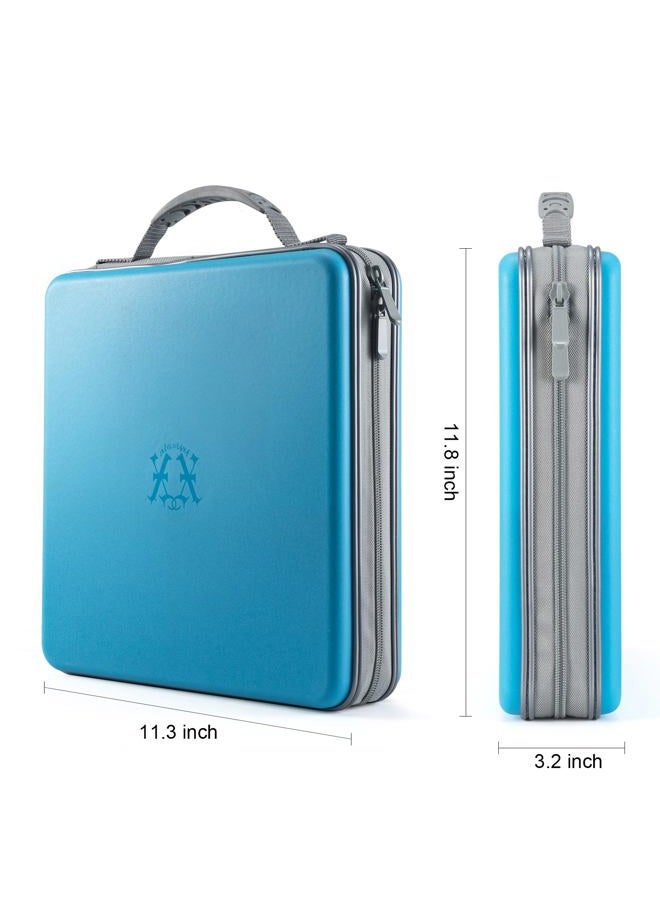 alavisxf xx CD Case, 224 Capacity Hard Plastic CD DVD Case Holder, Portable Large Capacity Disc Storage Organizer Holder for Car, Home, Travel (Sky Blue, 224 Capacity) - Image 2