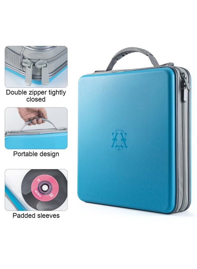 alavisxf xx CD Case, 224 Capacity Hard Plastic CD DVD Case Holder, Portable Large Capacity Disc Storage Organizer Holder for Car, Home, Travel (Sky Blue, 224 Capacity) - Image 3