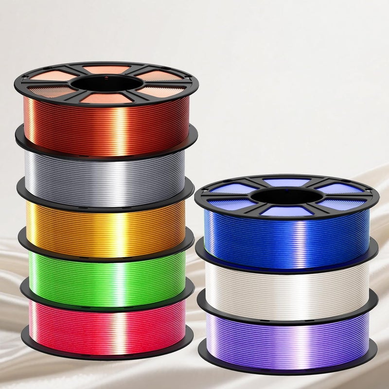 Geeetech 3D Printer Silk PLA Filament 1.75mm Light Gold, Shiny Silk Filament,1kg Spool (2.2lbs), Dimensional Accuracy +/- 0.02mm, Fit Most FDM Printer - Image 2