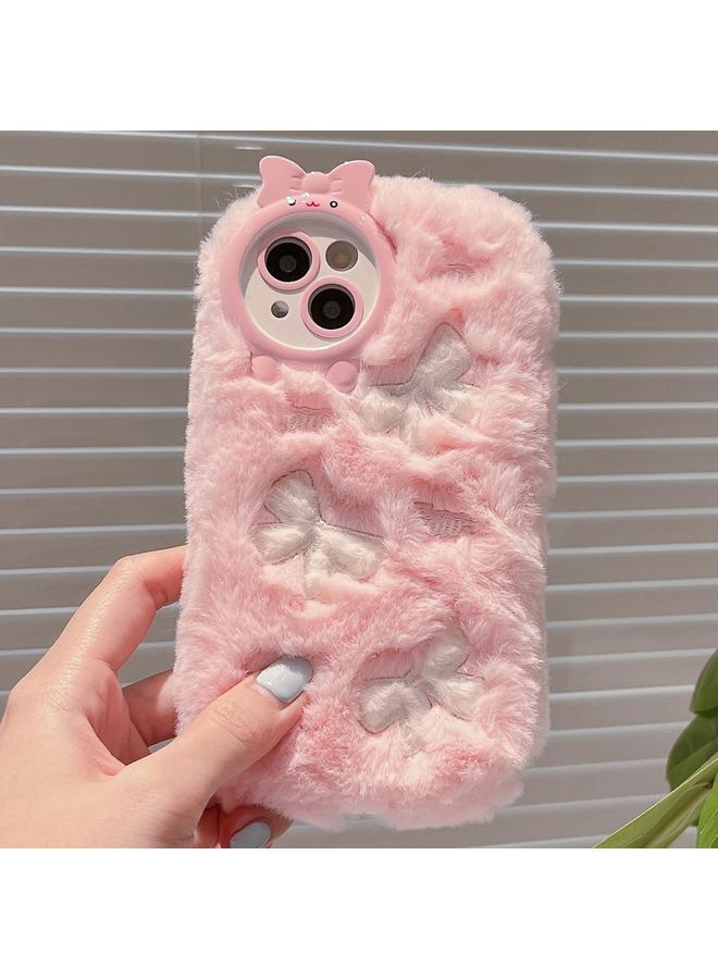 S-TOP Case For iPhone 14 Plus Embroidered Plush TPU Phone Case - Image 1