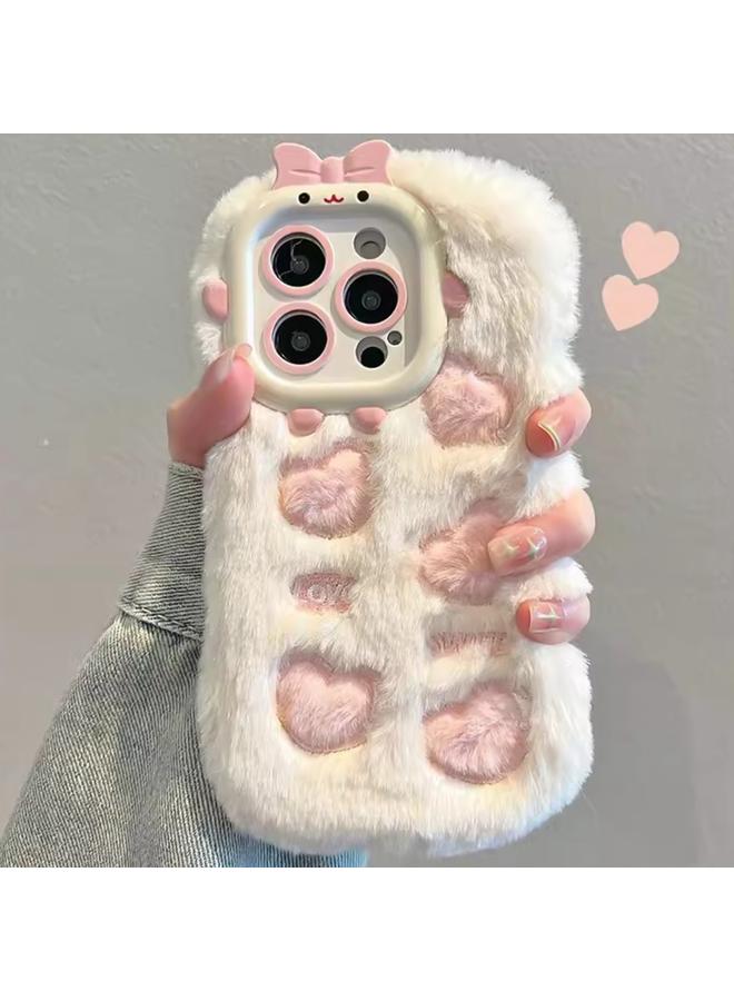 S-TOP Case For iPhone 14 Plus Embroidered Plush TPU Phone Case - Image 4