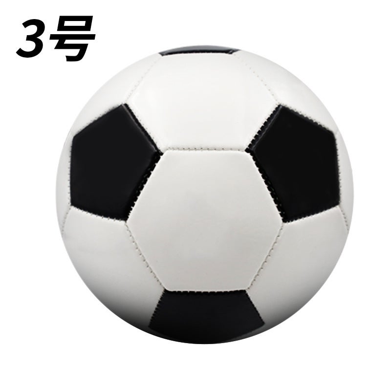 Generic Football No. 3, No. 4, No. 5 senior high school entrance examination PVC primary and secondary school kindergarten training competition PU machine sewing childrens football wholesale 3 Black and White