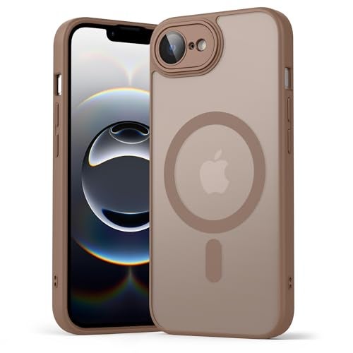 Tobfit Magnetic Case for iPhone 16e 6.1-Inch Compatible with MagSafe, Translucent Matte Back Slim Shockproof Phone Cover for iPhone 16e - Khaki - Image 1