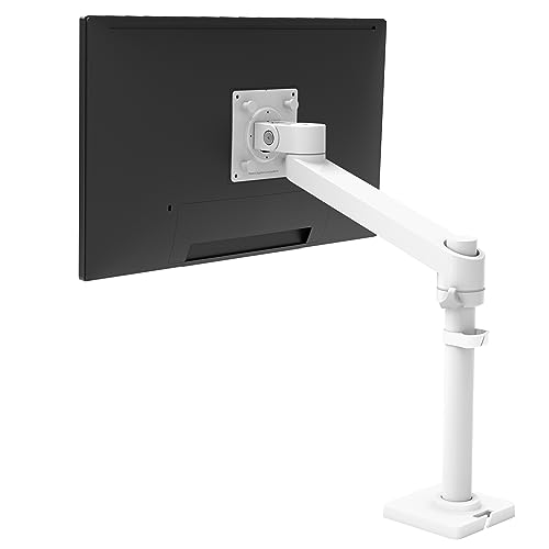 Ergotron – NX Single Monitor Arm, VESA Desk Mount – for Monitors Up to 34 Inches, 0 to 18 lbs – White - Image 1