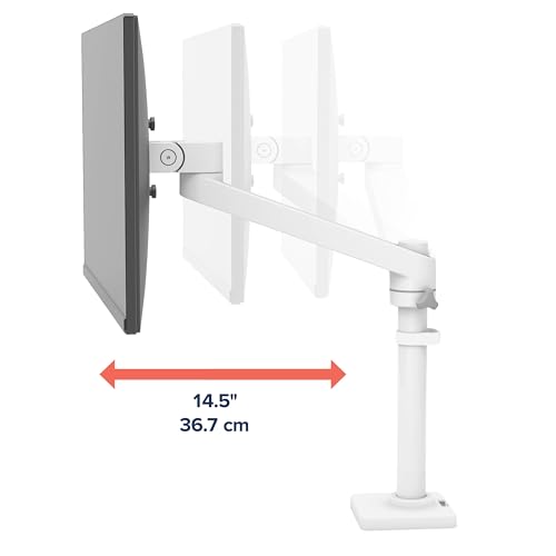 Ergotron – NX Single Monitor Arm, VESA Desk Mount – for Monitors Up to 34 Inches, 0 to 18 lbs – White - Image 5