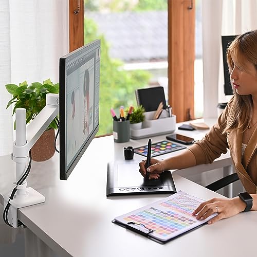 Ergotron – NX Single Monitor Arm, VESA Desk Mount – for Monitors Up to 34 Inches, 0 to 18 lbs – White - Image 2