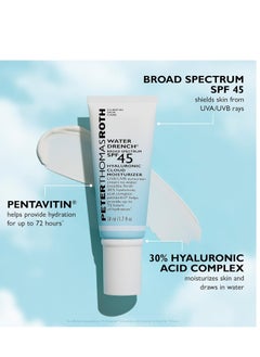 PETER THOMAS ROTH Peter Thomas Roth | Water Drench Broad Spectrum SPF 45 Hyaluronic Cloud Moisturizer | SPF Moisturizer For Face, Lightweight Sunscreen For Face (Pack of 1)  - Image 3