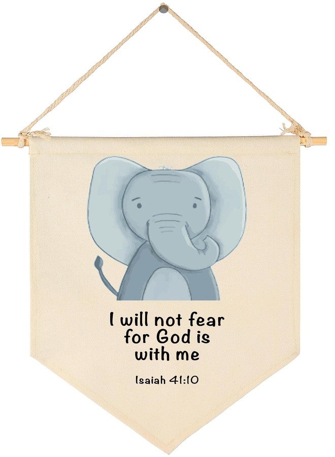 GEANHIL Animal Christian Nursery Decor-Bible Verse Art-Jungle Safari-Scripture Flag Decor Gift for Baby Boys Girls Newborn Kids-Banner Pennant Wall Sign Gifts for Nursery Baby Room Playroom Bedroom - Image 1