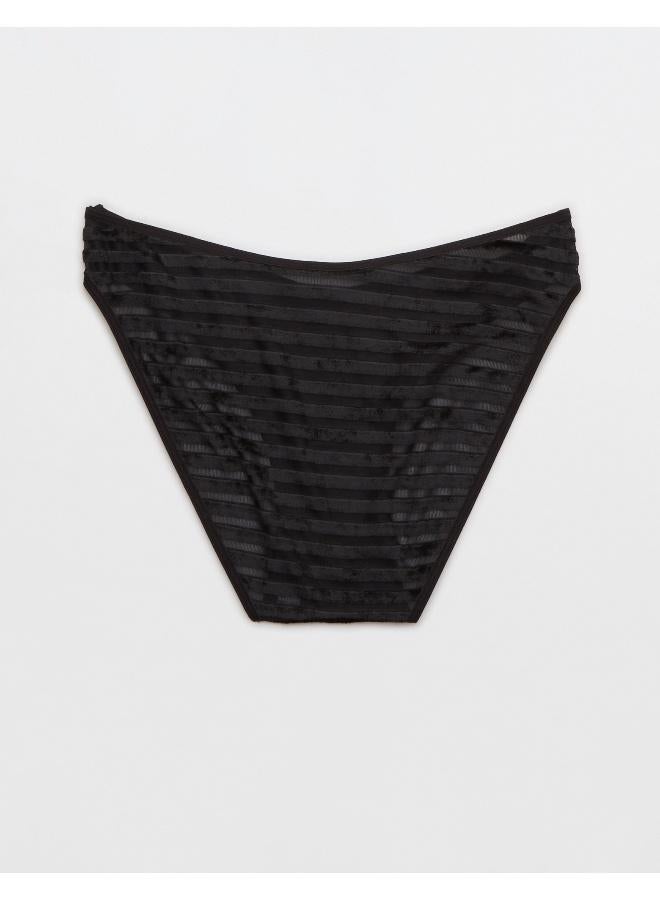 Aerie Striped High Leg Bikini Bottom  - Image 1