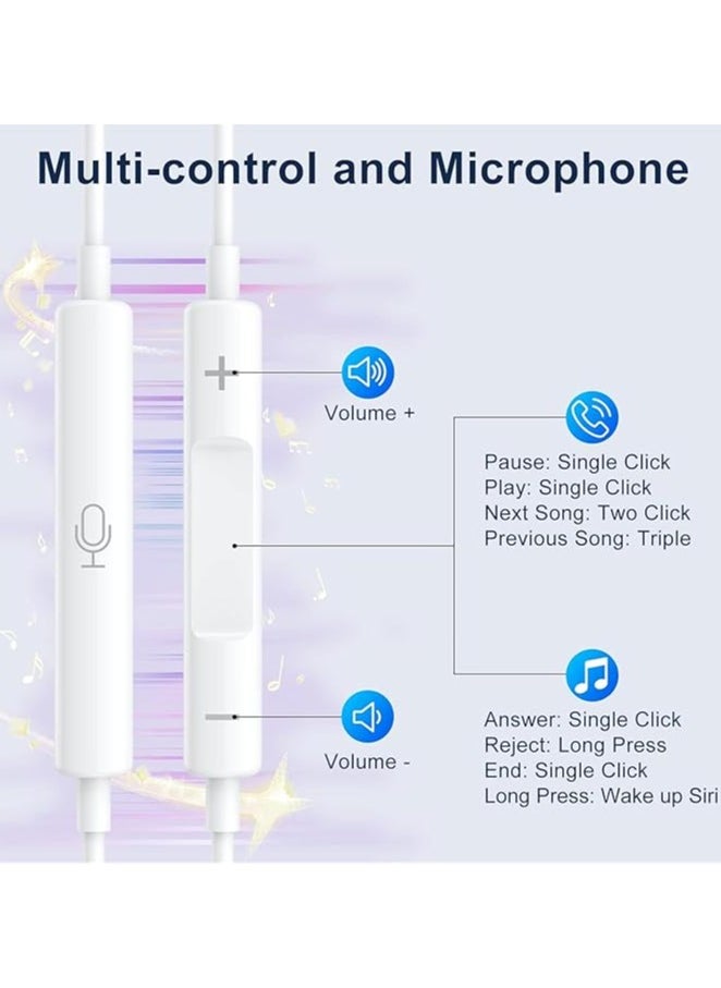 Generic - EarPods With Lightning Connector | iPhone Headphones, [MFI Certified] Earphones Wired Stereo Sound Earbuds with Microphone and Volume Control, Compatible with iPhone 14/13/12/SE/11/XR/XS/X/7/7 Plus/8 - Image 1